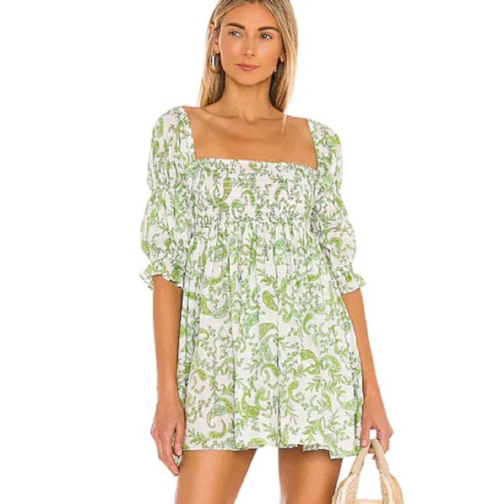 Misa Los Angeles Zadie green paisley dress in Formentera Paisley.  Size Small.